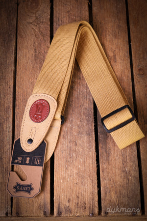 Levy's 5cm Wide Cotton Guitar Strap - Tan