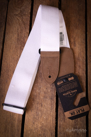 Levy's 5 cm breiter Baumwoll-Gitarrengurt – Weiß