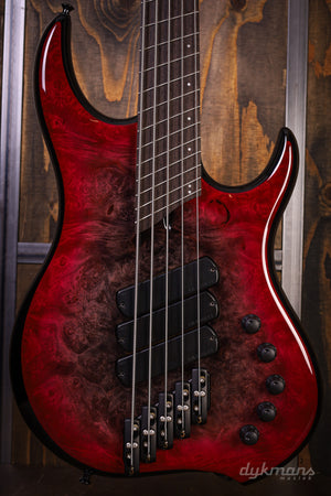 Dingwall Custom Shop Z3X-5 Buckeye Burl Schwarz zu Pink Reverse Burst