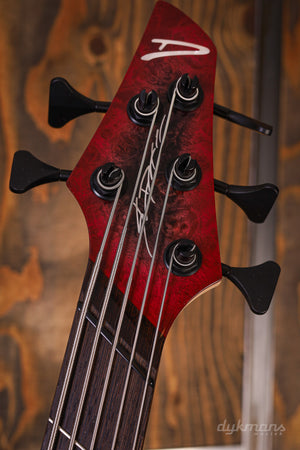 Dingwall Custom Shop Z3X-5 Buckeye Burl Schwarz zu Pink Reverse Burst