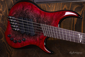 Dingwall Custom Shop Z3X-5 Buckeye Burl Schwarz zu Pink Reverse Burst