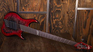 Dingwall Custom Shop Z3X-5 Buckeye Burl Schwarz zu Pink Reverse Burst