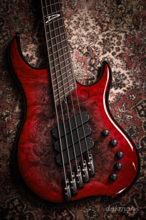 Dingwall Custom Shop Z3X-5 Buckeye Burl Schwarz zu Pink Reverse Burst