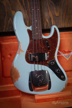 Fender Custom Shop 1961 Jazz Bass Heavy Relic Faded Aged Daphne Blue