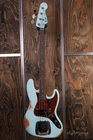Fender Custom Shop 1961 Jazz Bass Heavy Relic Faded Aged Daphne Blue