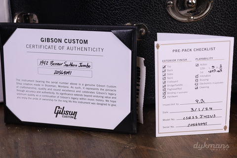 Gibson Custom Shop 1942 Banner Southern Jumbo