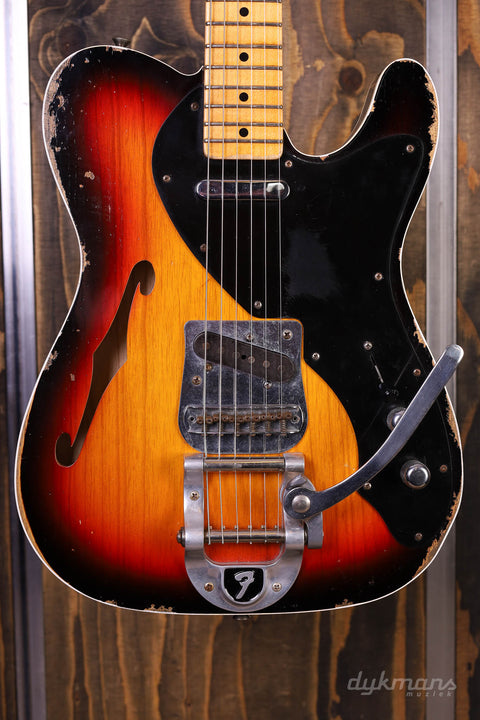 Fender Custom Shop Masterbuilt Telecaster Thinline Relic 2-Color Sunburst GEBRAUCHT!