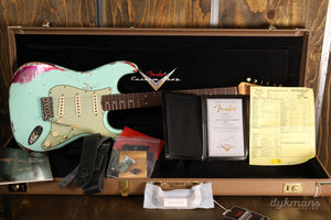 Fender Custom Shop Stratocaster Heavy Relic Surf Green Over Pink Paisley
