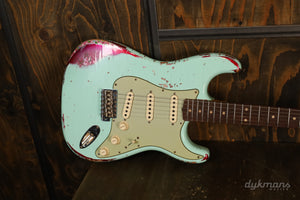 Fender Custom Shop Stratocaster Heavy Relic Surf Green Over Pink Paisley