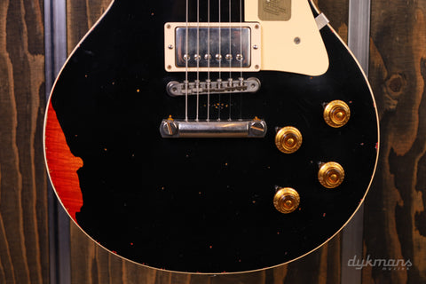 Gibson Custom Shop Les Paul Standard Painted Over Limited Run Ebony über Cherry Sunburst GEBRAUCHT!