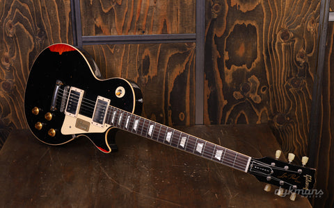 Gibson Custom Shop Les Paul Standard Painted Over Limited Run Ebony über Cherry Sunburst GEBRAUCHT!