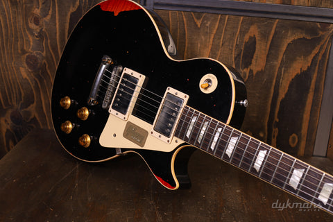 Gibson Custom Shop Les Paul Standard Painted Over Limited Run Ebony über Cherry Sunburst GEBRAUCHT!