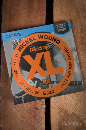 D'Addario EJ22 Nickel Wound Jazz Saiten, mittlere Stärke 13-56