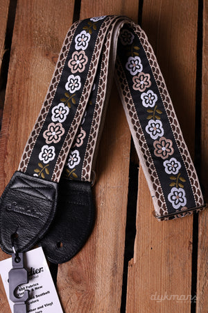 Souldier Gitarrengurt Torpedo Pillar Weiß Gold Schwarz