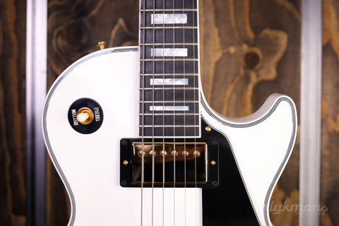 Gibson Custom Shop Les Paul Custom Griffbrett aus Ebenholz Alpinweiß
