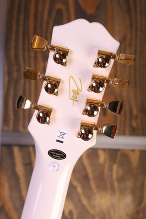 Epiphone Matt Heafy Les Paul Custom Origins 7-Saiter Knochenweiß