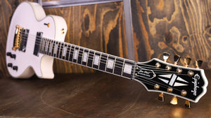 Epiphone Matt Heafy Les Paul Custom Origins 7-Saiter Knochenweiß