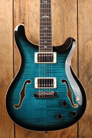 PRS SE Hollowbody II Piezo Peacock Blue Smokeburst (mit LR Baggs-System)