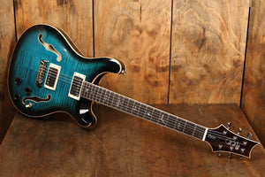 PRS SE Hollowbody II Piezo Peacock Blue Smokeburst (mit LR Baggs-System)